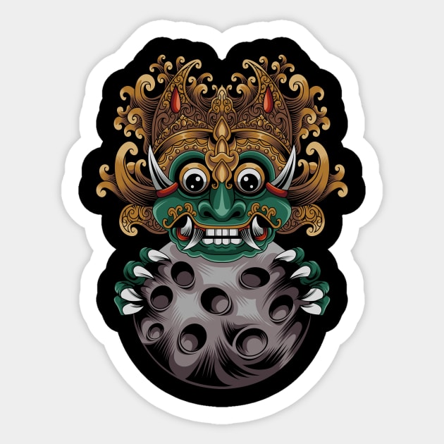 Batara Kala Balinese Mythology Sticker by Marciano Graphic